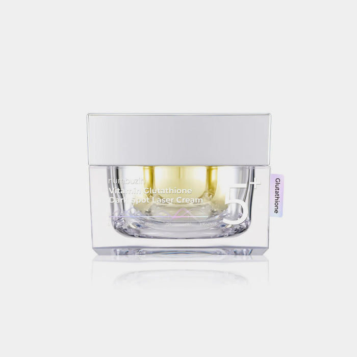 numbuzin No. 5 Vitamin Glutathione Dark Spot Laser Cream is formulated with glutathione, niacinamide and patented ingredient Melazero to brighten skin and fade the appearance of dark spots and evens out skin tone for a youthful-looking skin. 8 types of peptides in the formula provide anti-aging care.