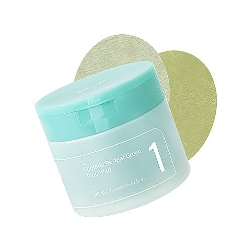numbuzin No.1 Centella Re-leaf Green Toner Pad 70 pads / 6.42 Fl Oz