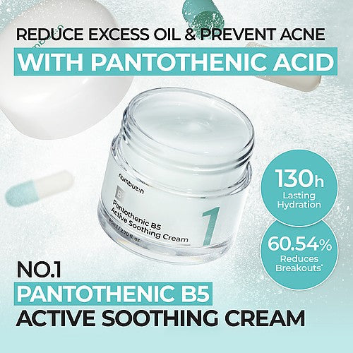 numbuzin No.1 Pantothenic B5 Active Soothing Cream 80ml / 2.7 fl. oz.