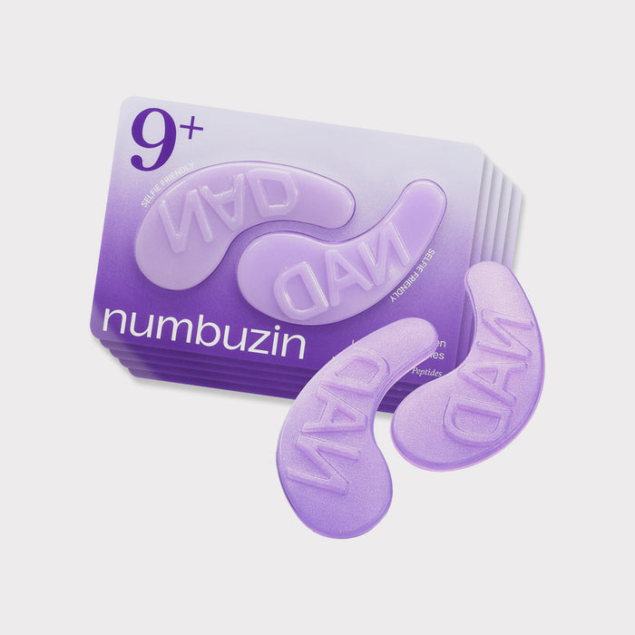 numbuzin No.9 NAD Collagen Under Eye Patches Korean anti-aging skin firming depuffing eye patches brightening dark circles ideal for travel 5 individual packs