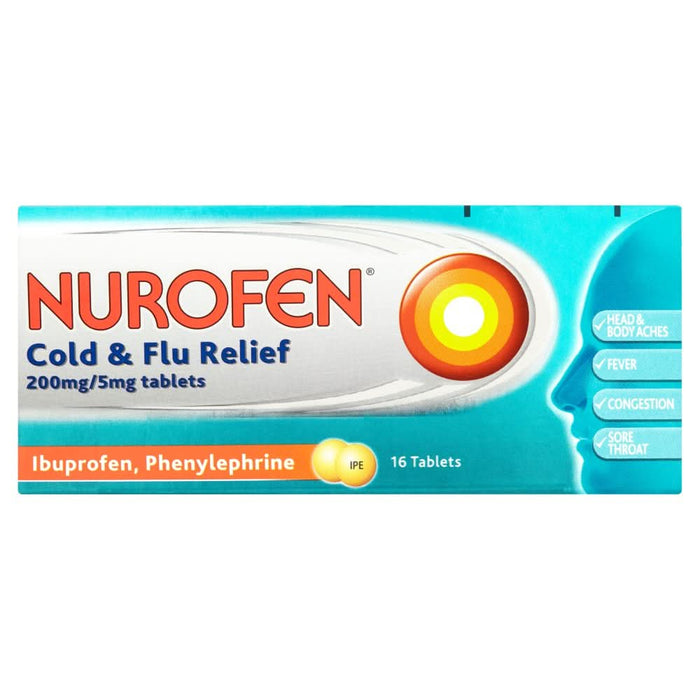 Nurofen Cold & Flu Relief 200mg Tablets 16's