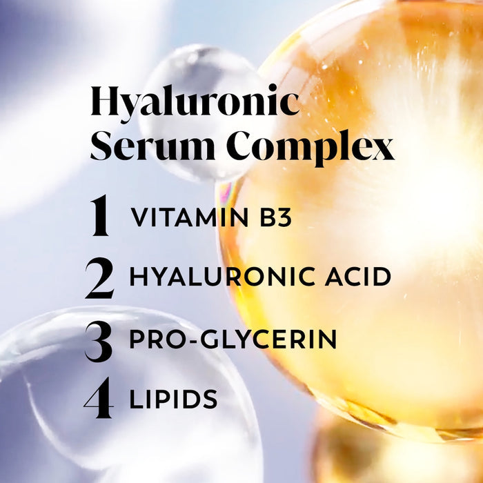 Hyaluronic serum complex. Vitamin B3 Hyaluronic Acid, Pro Glycerin, Lipids