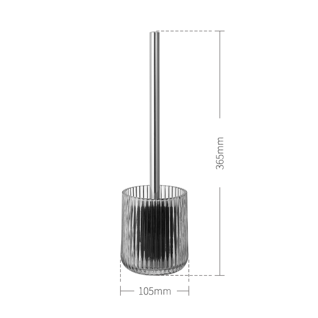 Opaque Black Glass Toilet Brush