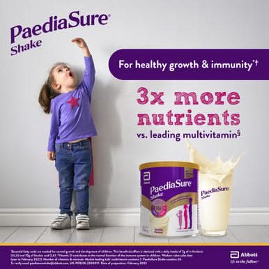Paediasure Shake Powder Vanilla Flavour Multivitamin Drink for Kids 850g