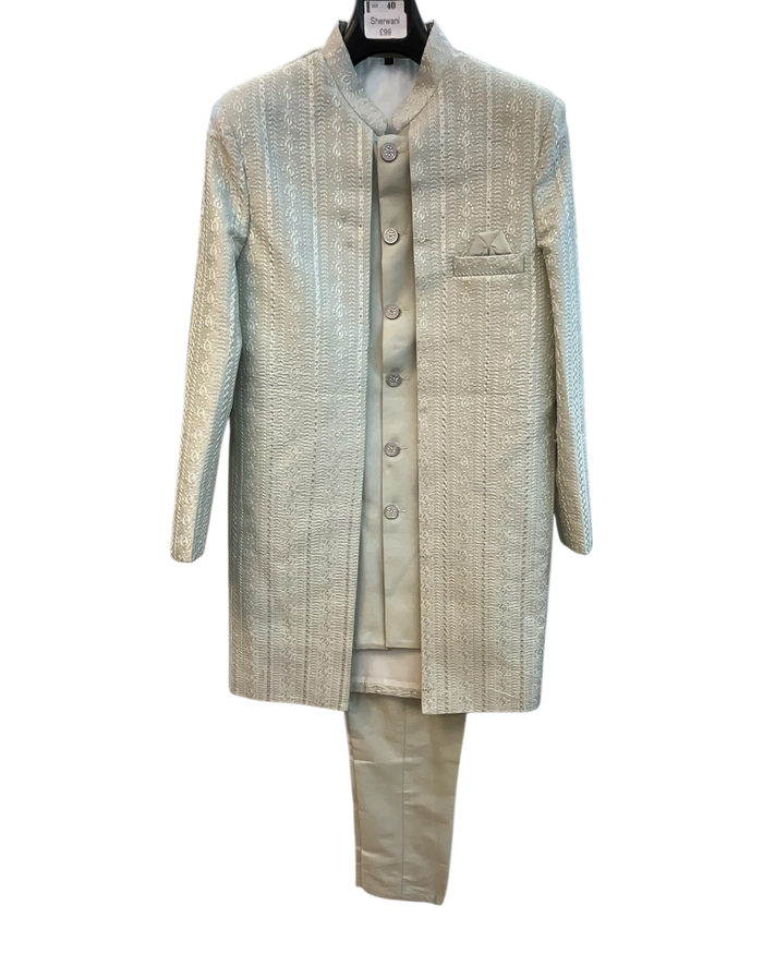 Pastel Pista Green - Mens Double Layered Sherwani / Indo-Western - Fantastic Value - KCS6625 06TT26