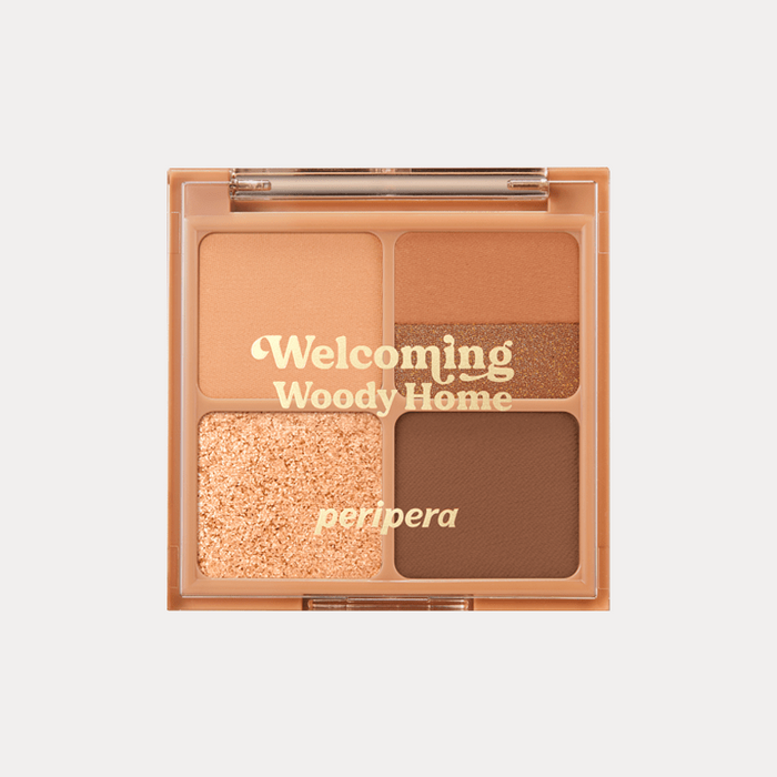 Peripera Ink Pocket Shadow Palette #Welcoming Woody Home asian authentic genuine original korean skincare montreal toronto canada thekshop thekshop.ca natural organic vegan cruelty-free cosmetics kbeauty vancouver free shipping  eye makeup