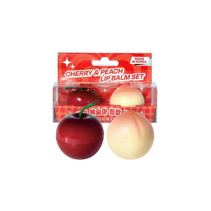 Prettyskin Cherry & Peach Lip Balm Set 9G*2