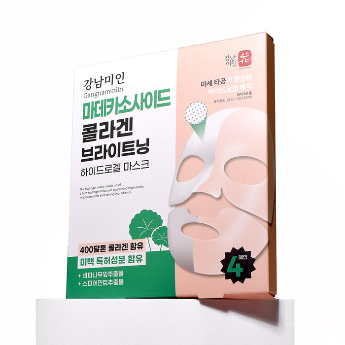 Prettyskin Gangnammiin Madecassoside Collagen Brightening Hydrogel Mask 30G*4Ea