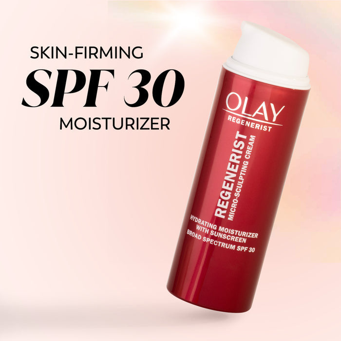 Micro-Sculpting Cream Moisturizer SPF 30 bottle. Skin firming SPF 30 moisturizer