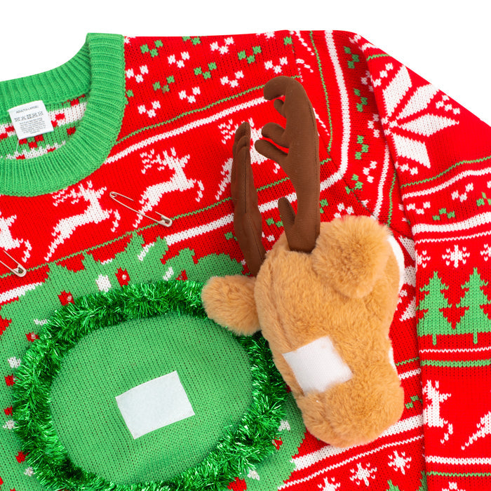 Reindeer Trophy Head 3D LED Sweater