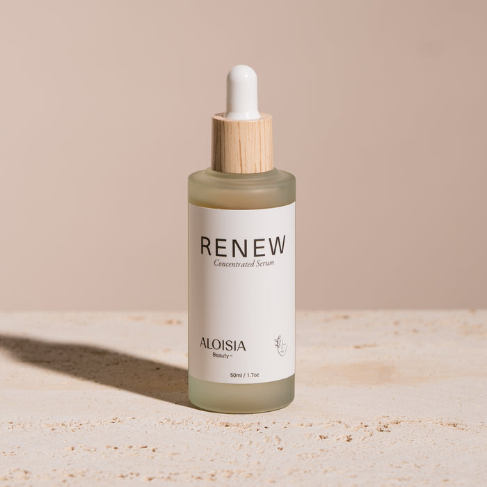 Aloisia Beauty RENEW Concentrated Serum for plumping, repairing and nourishing your skin. Clean Beauty, K-Beauty, Skincare, Anti-aging & Brightening Collection