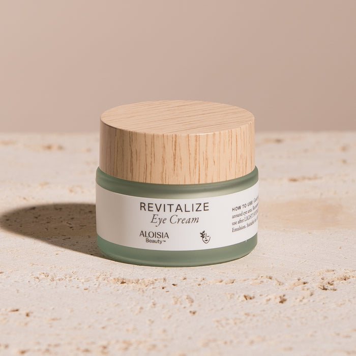 Aloisia Beauty REVITALIZE Eye Cream a targeted eye cream to brighten, revitalize and hydrate the eye area. Clean Beauty, Skincare, K-Beauty, Anti-Aging & Brightening Collection