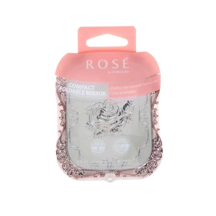 Rose Compact Foldable Mirror Small