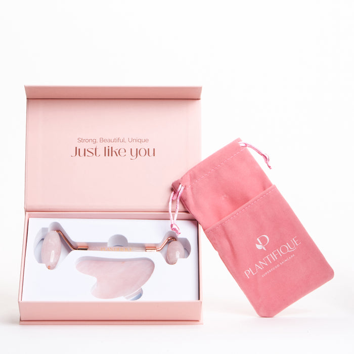 Rose Quartz Roller & Gua Sha Set - Plantifique