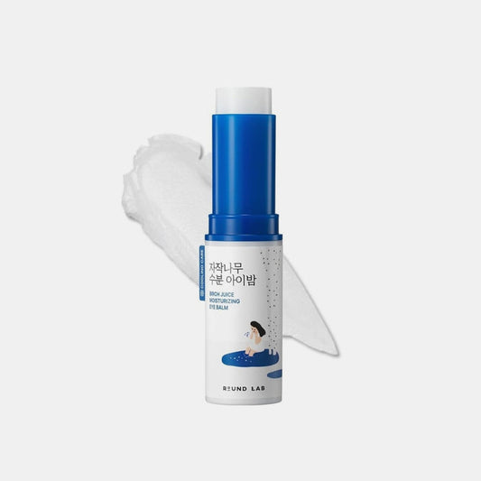 Round Lab Birch Eye Balm 10g is a Korean multitasking hydration stick designed to refresh and revitalize the delicate eye area. Formulated with 90% birch sap and Vita Hyaluronic Acid, it provides an instant cooling effect that helps reduce morning puffiness and visible dark circles.
