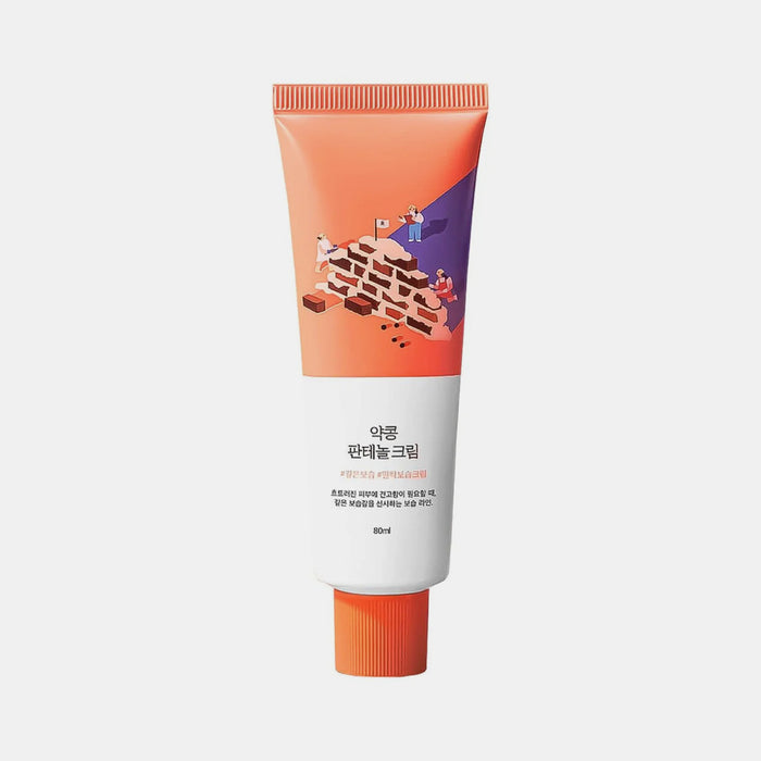 ROUND LAB Soybean Panthenol Cream 80ml a nourishing, unscented K-beauty moisturizer designed for sensitive skin, focusing on barrier repair and long-lasting hydration