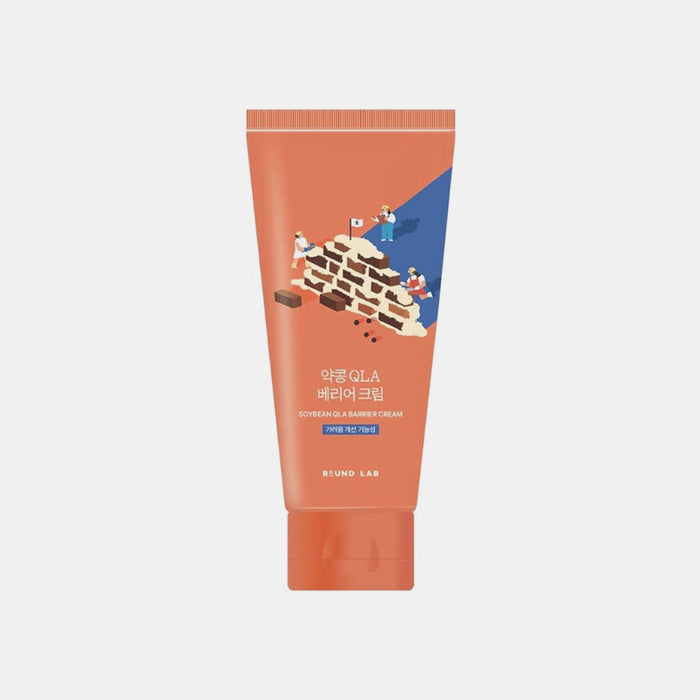 ROUND LAB Soybean QLA Barrier Cream 80mL a deeply hydrating Korean moisturizer designed to repair and strengthen a weakened skin barrier. It is formulated with a precise 3:1:1 ratio of ceramides, cholesterol, and fatty acids to mimic the skin's natural lipid structure, helping it retain moisture for up to 120 hours. Suitable for sensitive skin.