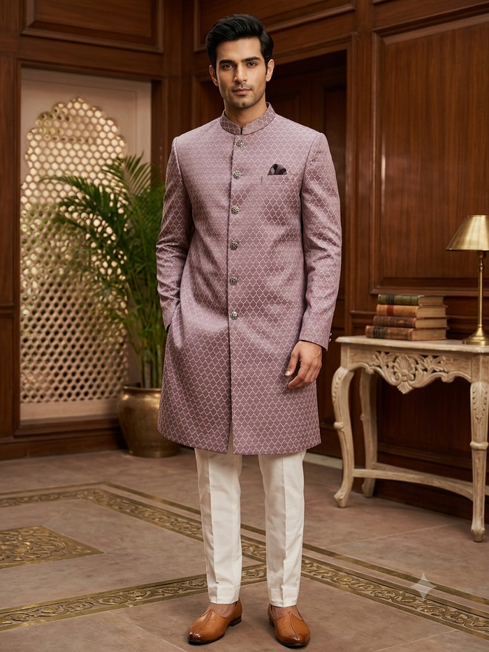 SALE ! Dusty Pink / Lilac - Mens  Sherwani / Indo-Western - Fantastic Value - PC2608