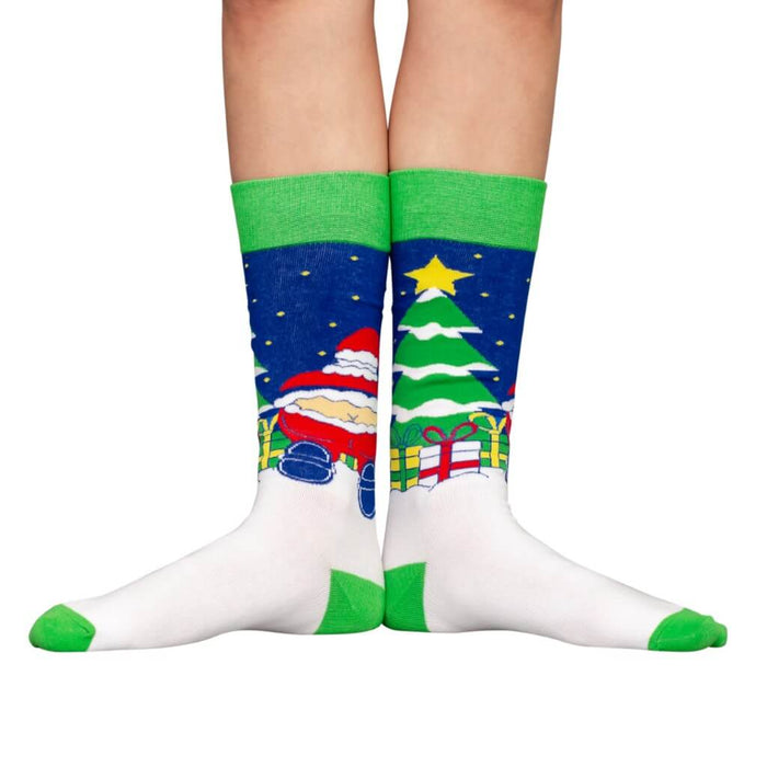 Santas butt crack ugly Christmas socks