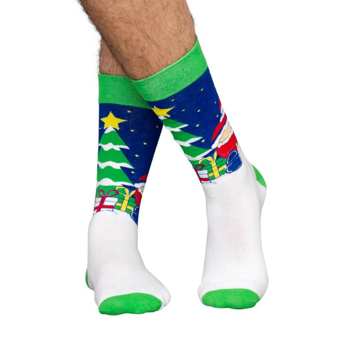 Santas butt crack ugly Christmas socks