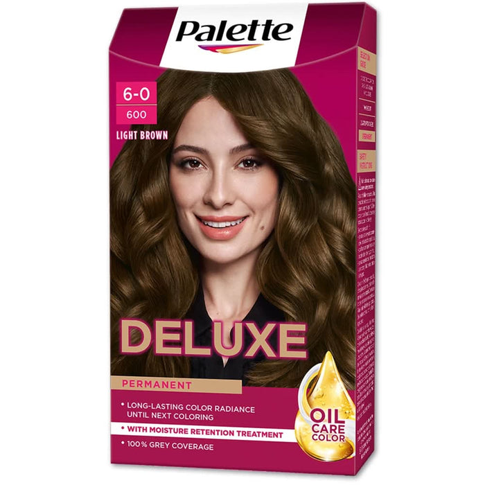 Schwarzkopf Palette Deluxe Hair Dye Light Brown 6-0 1 Box