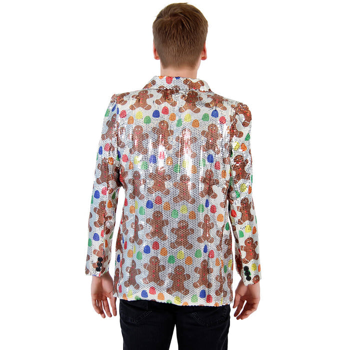 Sequin Gingerbread Man Blazer Jacket 2