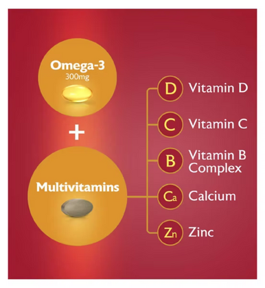 Seven Seas Omega 3 & Multivitamins Man 50+ 30 Tabs + 30 Capsules