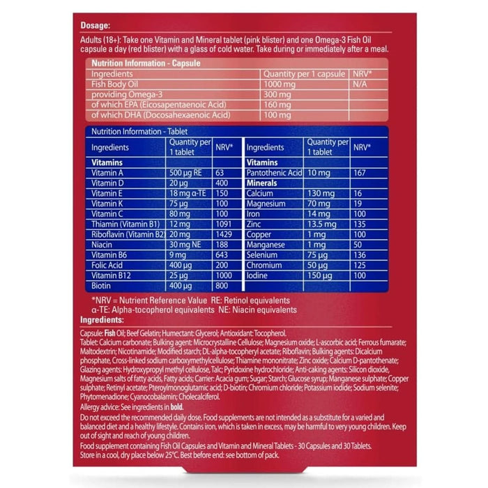 Seven Seas Omega 3 & Multivitamins Woman 30 Capsules + 30 Tablets