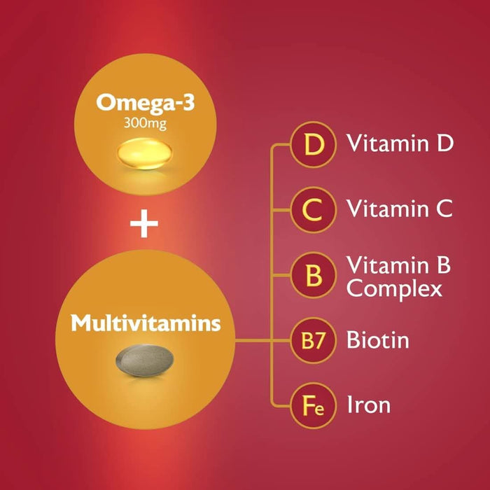 Seven Seas Omega 3 & Multivitamins Woman 30 Capsules + 30 Tablets