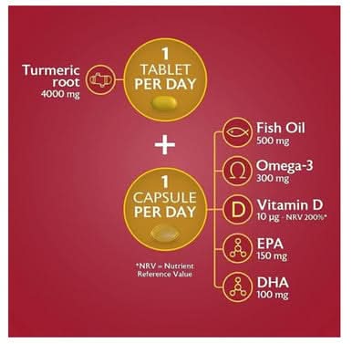 Seven Seas Omega 3 & Turmeric 30 Capsules + 30 Tablets