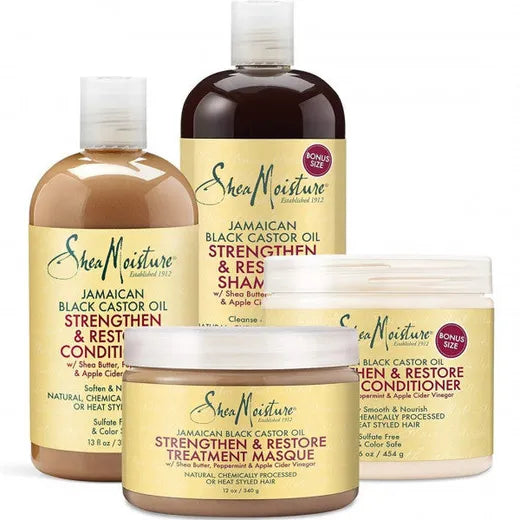 Shea Moisture Jamaican Black Castor Oil Strengthen, Grow & Restore Combo Pack