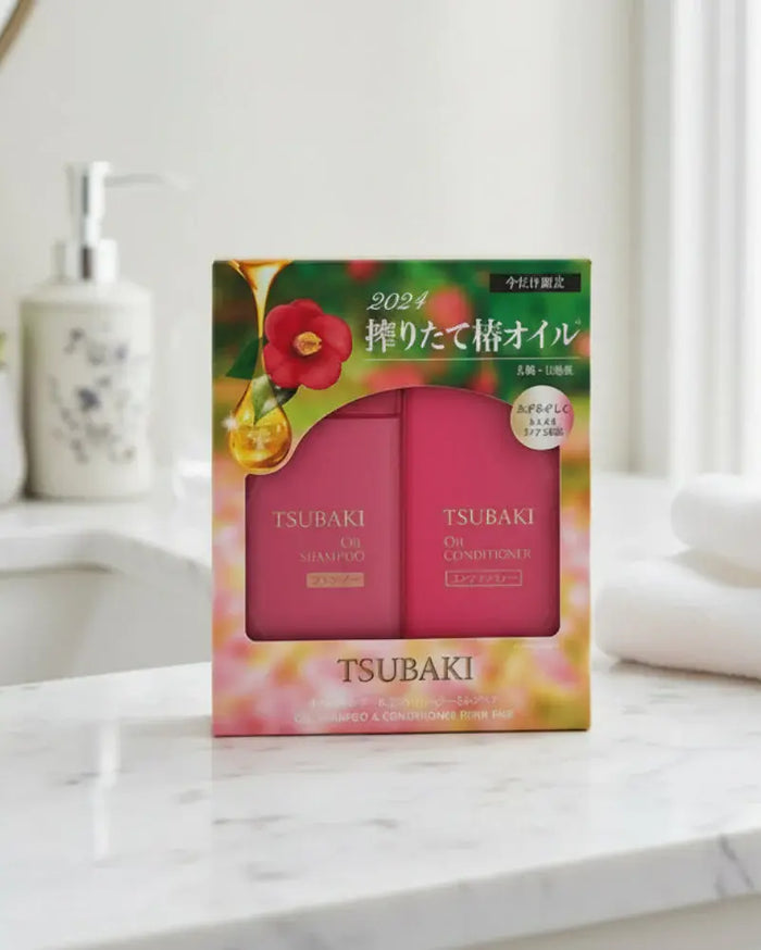 Shiseido Tsubaki Oil Shampoo & Conditioner Pump Pair Set Shiseido