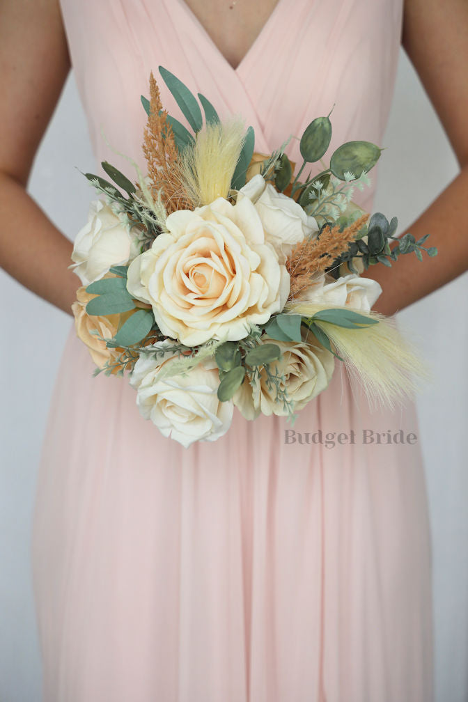 Silk Wedding Bouquet in Ivory and Cream - $170.00 | Joshua Collection