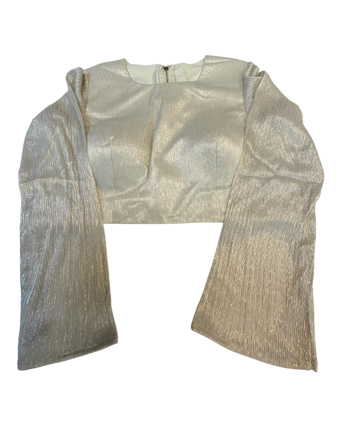 Size 42" / UK 16 - Champagne - Long Sleeve High Back Saree blouse with cups - UK Stock - Quick Delivery - RNK - N552A-KR