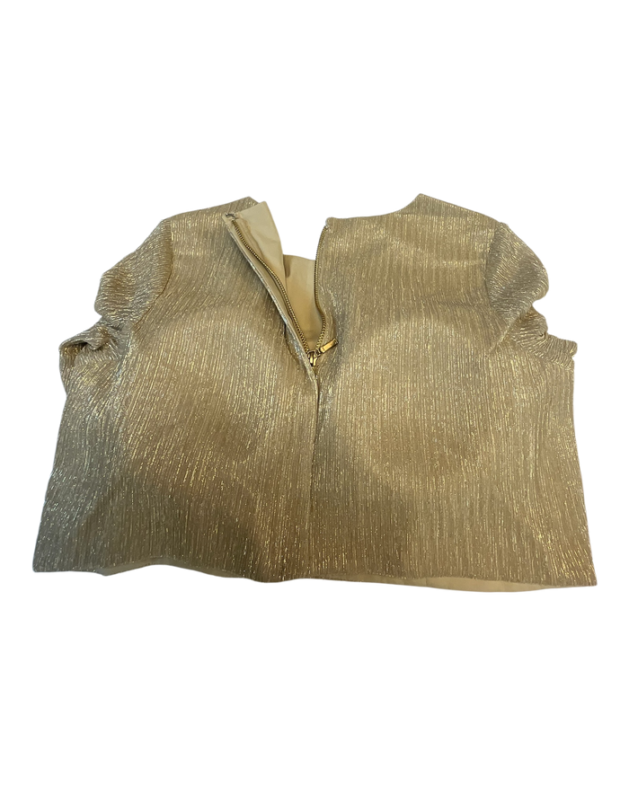 Size 42" / UK 16 - Gold - Long Sleeve High Back Saree blouse with cups - UK Stock - Quick Delivery - RNK - N552A-KR