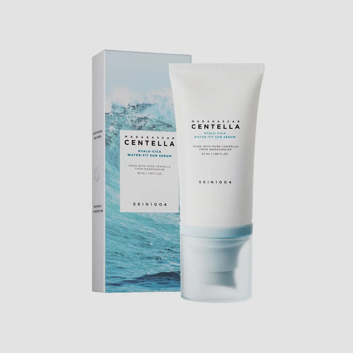 SKIN1004 Madagascar Centella Hyalu-Cica Water-Fit Sun Serum 50ml Korean lightweight sunscreen SPF50 no white cast for sensitive skin