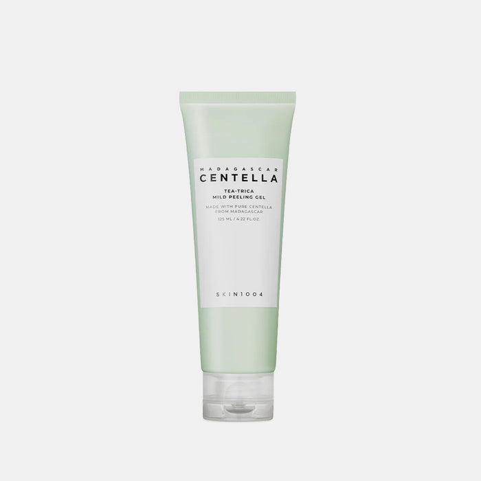 SKIN1004 Madagascar Centella Tea-Trica Mild Peeling Gel is a gentle Korean "gommage-style" physical and chemical exfoliant designed specifically for sensitive, acne-prone, and oily skin types. It works by rolling into small "balls" as you massage it, lifting away dead skin cells and impurities without the harshness of traditional scrubs.