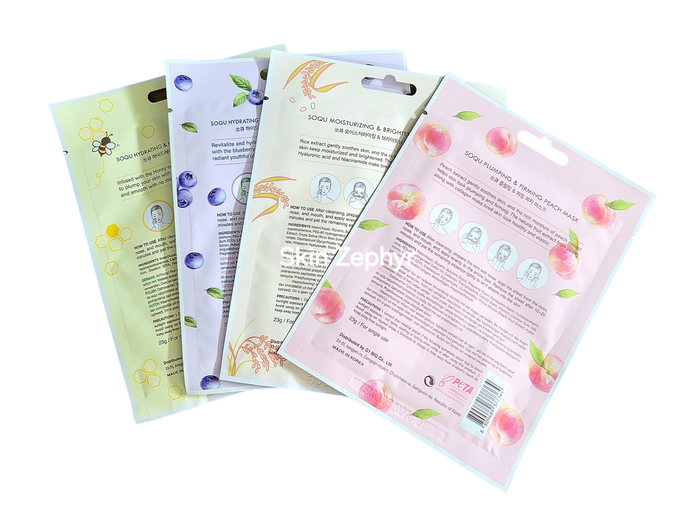 Soqu Fruity Blissful Glow Mask Set Variety Pack