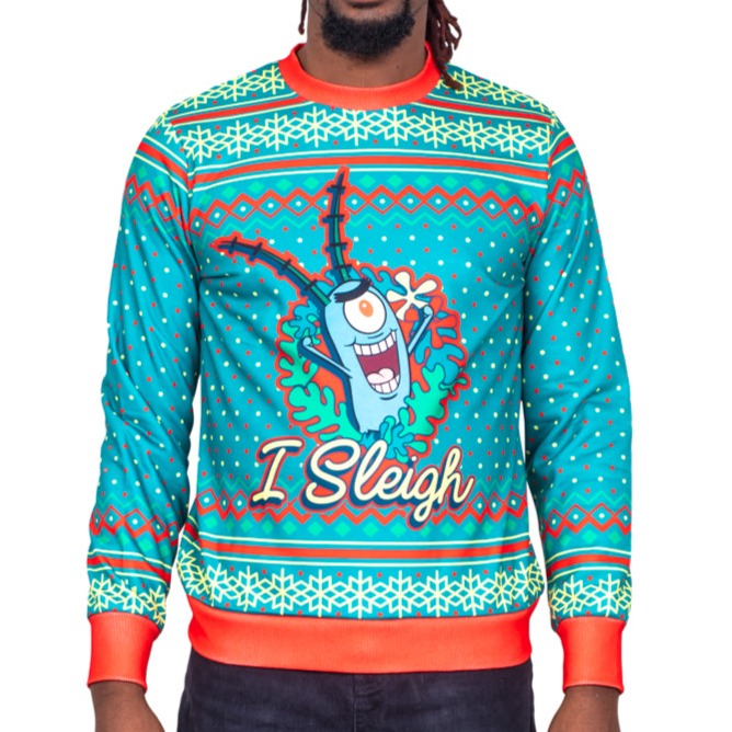 Spongebob Squarepants I  Sleigh ugly Christmas sweater