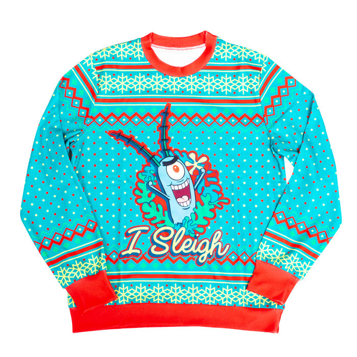 Spongebob Squarepants I  Sleigh ugly Christmas sweater