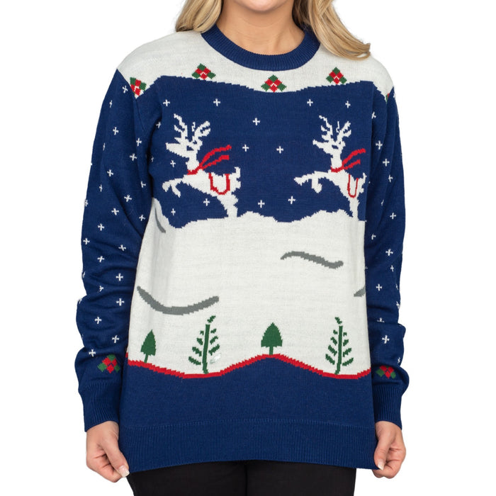 Step Brothers Movie Adult Unisex Prancing Reindeer Ugly Christmas Sweater