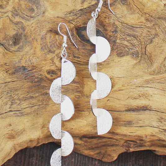 Suzie Blue Jewellery Suzie Blue Long Textured Earrings