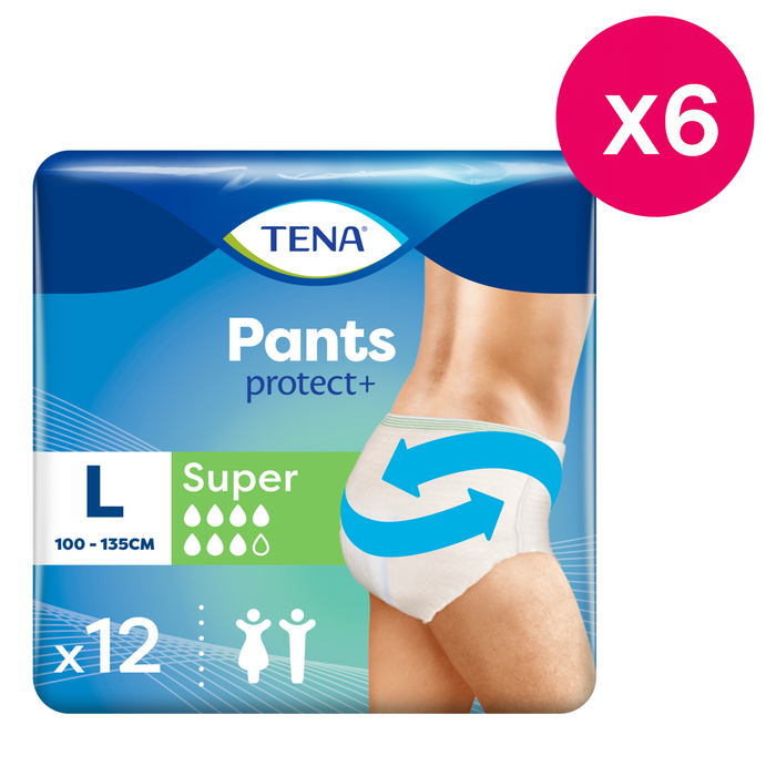 TENA Incontinence Pants Super Large Size 12 Pack x6