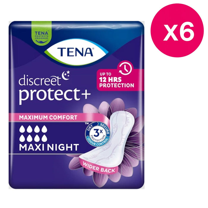 TENA Lady Maxi Night Incontinence Pads 6 Pack x6