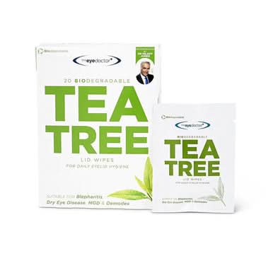 The Eye Doctor Biodegradable Tea Tree Eyelid Wipes 20 Pack
