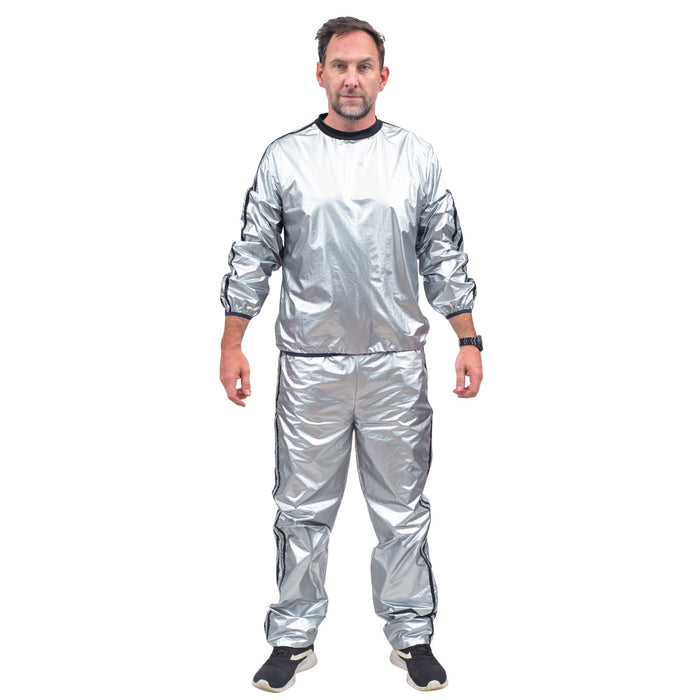 Todd & Margo Shiny Silver Workout Top and Pants