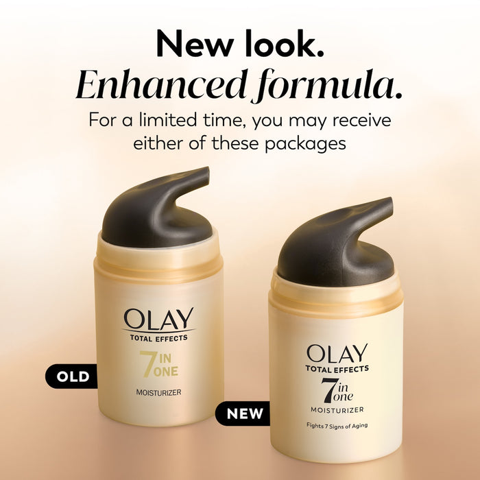 Total Effects Face Moisturizer Original old design and new. Enhanced formula. For a limited time you may receive either of these packages.