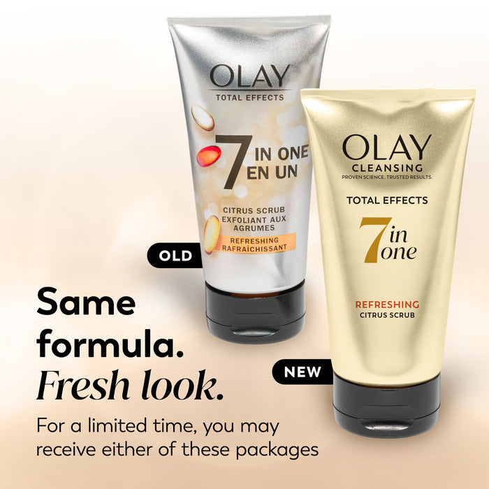 The old and new packaging for the product with text about how you may receive one an old one or a new package for a limited time.