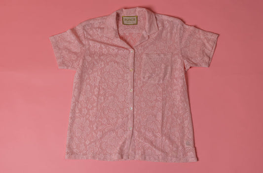 TROPICAL PUNCH Lace Button-Down