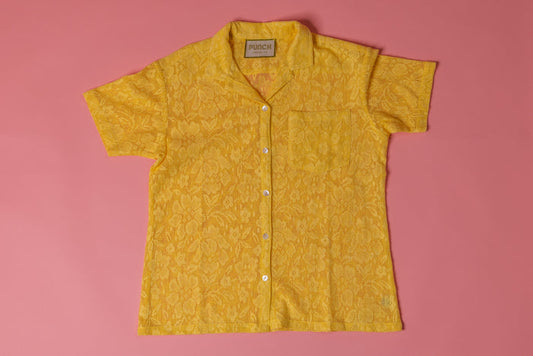 TROPICAL PUNCH Lace Button-Down